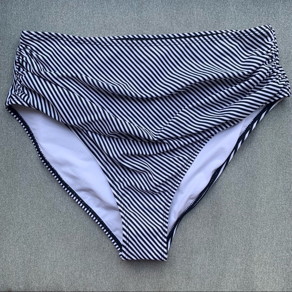 Striped bikini bottoms